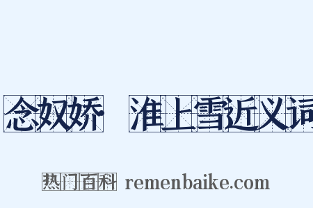 念奴娇·淮上雪近义词是什么意思的图片